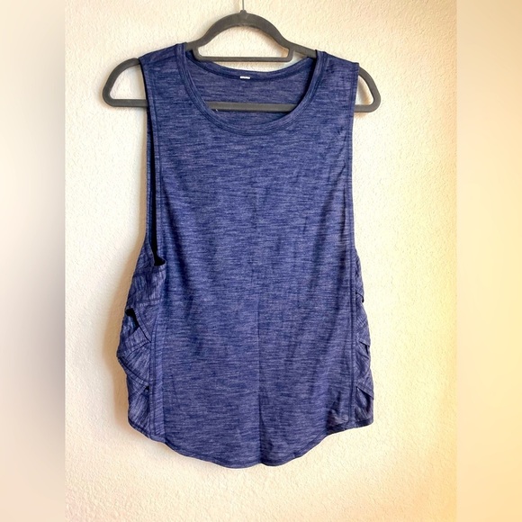 Lululemon Var-City Muscle Tank Top heathered hero blue- size 8 - Picture 2 of 7